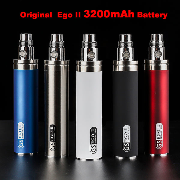 Newest e cigarette Original GS 3200mah EGO 2 Battery For ego II ego-II electronic cigarette 510 Thread Battery Multi Colors