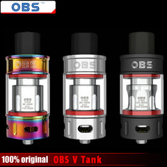 Original OBS V Tank 6ml Capacity OBS Vtank Atomizer Side Filling with V Tank V4 V8 V12 OCC coil E Cigarette suit Smok TFV8 Coil