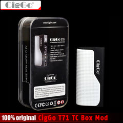 Original CigGo T71 TC Box Mod E Cigarette Vape Mod Box 1W-71W Box Mod With OLED Screen for 18650 Battery VS 18350 Battery