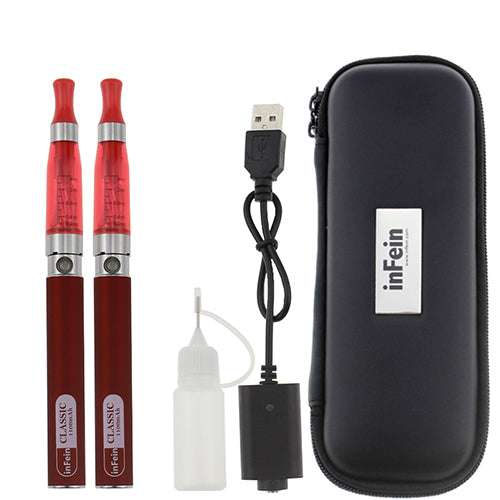 inFein CLASSIC Double Zip Kit Electronic Cigarette 650/1100mah E Starter Kit 5 Colors Electric Hookah Easy Vape for Quit Smoking