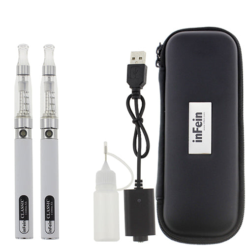 inFein CLASSIC Double Zip Kit Electronic Cigarette 650/1100mah E Starter Kit 5 Colors Electric Hookah Easy Vape for Quit Smoking