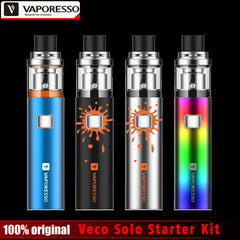 Original Vaporesso VECO SOLO Starter Kit 1500mah Battery 2ml VECO SOLO Tank with EUC Coil All-in-one style e Cigarette Vape