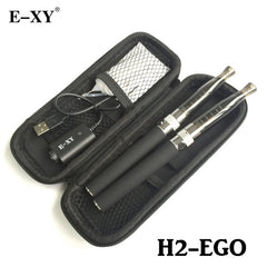 E-XY EGO H2 Double Kit With 2 GS H2 Atomizer 2.0ml 2 eGo Battery Electronic Cigarette Starter Kit E Cig 1100mah  Zipper Case