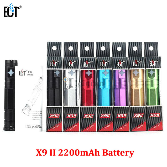 5pcs X9 II Battery electronic Electronics Battery 2200mah 3.3V-4.8V X9 Upgraded E Cig e cigarettes Battery for Atomizer E Cigs