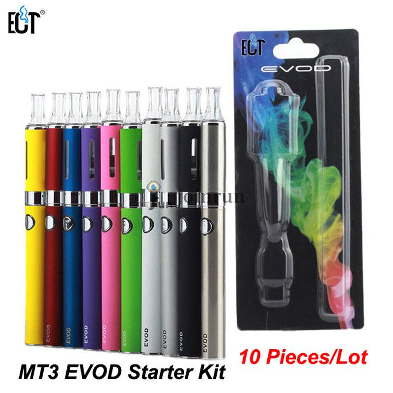 MT3 EVOD Starter Kit Blister Card  Rechargable MT3 Atomizer Clearomizer + 1100mAh EVOD Battery E Cigarette