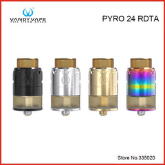 Original Vandy Vape PYRO 24 RDTA Tank 2ML/4ML with Innovation in fill mode Postless Build Deck for E Cigarettes